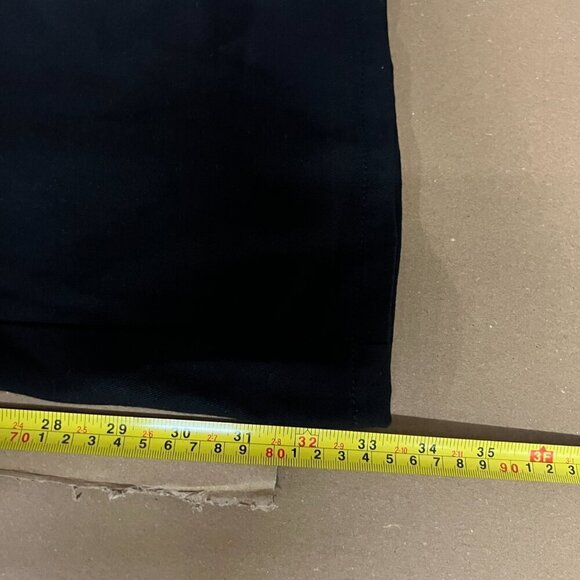 Boyish Cinched Womens Straight LONG HEM Paper Bag Wide Leg Pants Sz 27 in BLACK - Picture 9 of 9